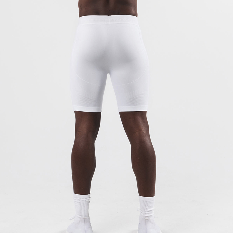 Custom Men's Double Inseam Panel Elastic Jacquard Waistband Compression Shorts Manufacturer | Men's Sportswear Supplier - Image 3