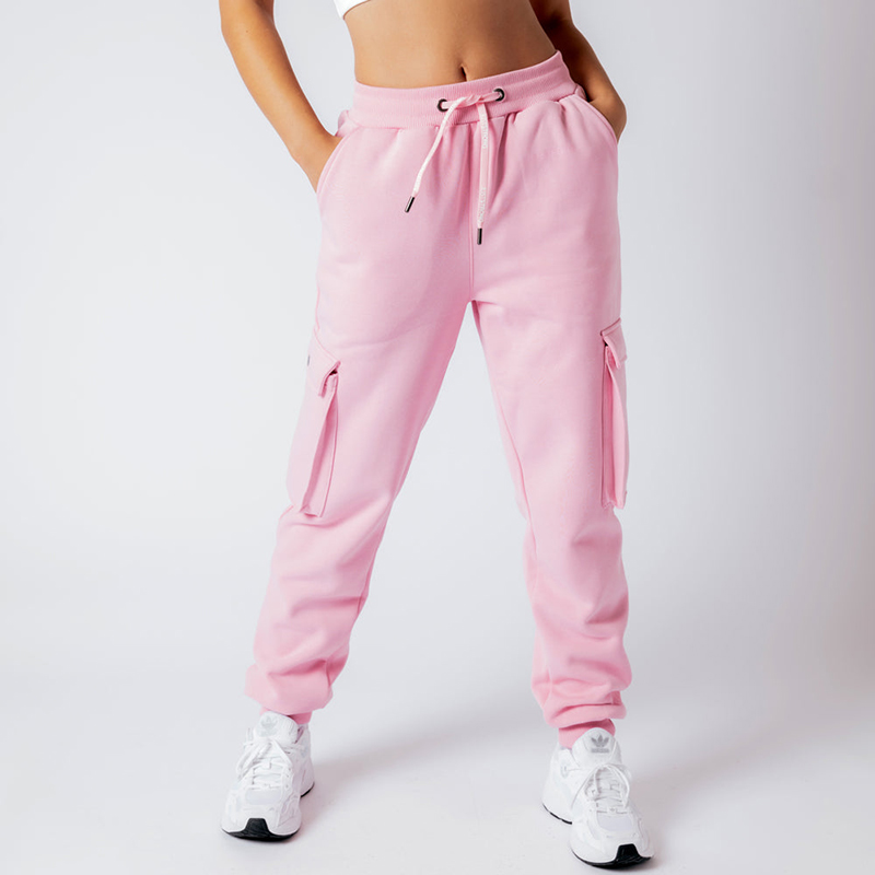 Custom Multiple Pockets Tapered Leg Women's Cargo Fleece Jog Pants Manufacturer | Activewear Supplier