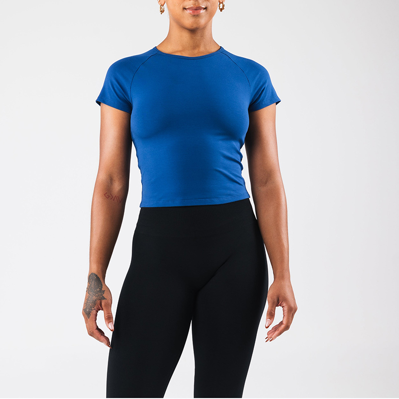 Custom Quick Drying Ultra Smooth Raglan Short Sleeves Tee Manufacturer | Women's Activewear Supplier