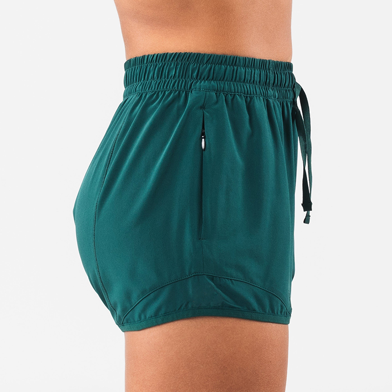 Custom Stretch Woven Zippered Pockets Women's Training Shorts Manufacturer | Sportswear Supplier - Image 2
