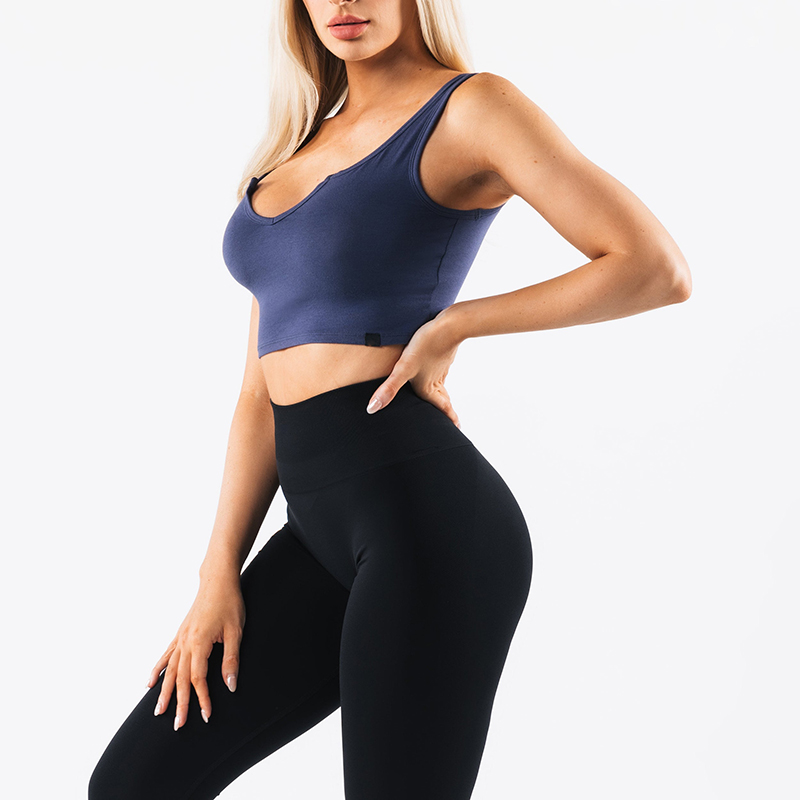 Custom Women's Slit Fitted Cropped Tank Manufacturer | Sportswear & Activewear Supplier - Image 2